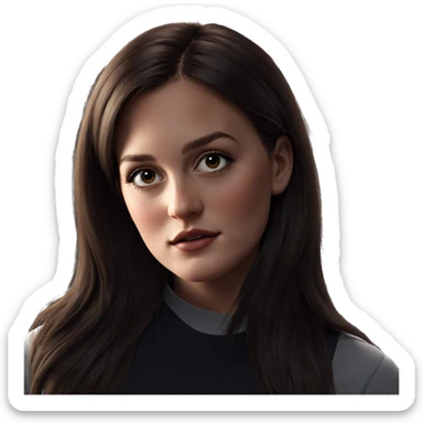realistic portrait of girl sticker