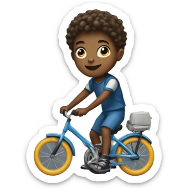Kid with bicycle sticker