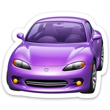 Purple car sticker