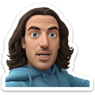 portrait of a blue eyed guy sticker