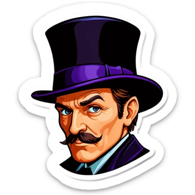 Detective with a tophat sticker