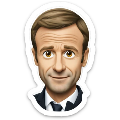 Emmanuel Macron habillé en jeûne banlieusard sticker