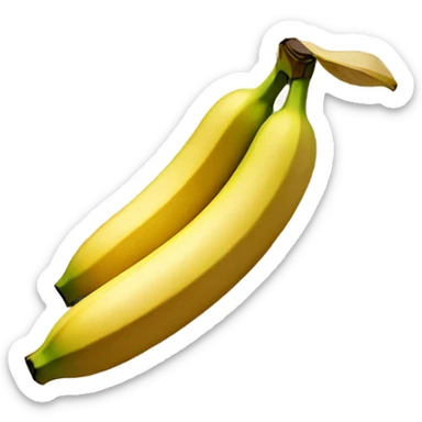 Create a one gold banana emoji with golden highlights, adding a premium, sophisticated look. Include subtle texture and a light golden shimmer, symbolizing a higher level of support and progress. sticker