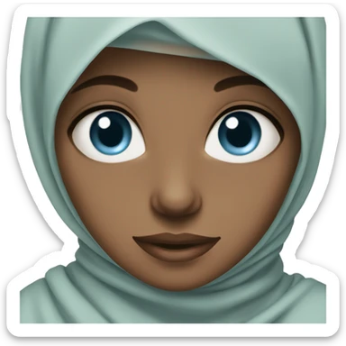 girl in hijab with light blue eyes sticker