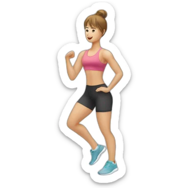 training legs at gym sticker
