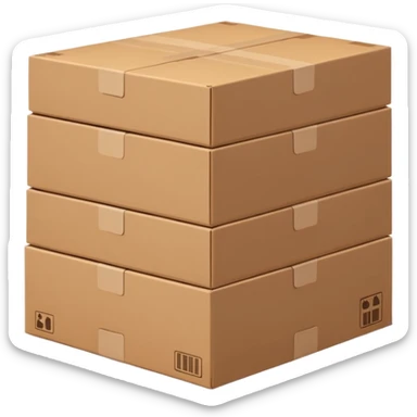 create a realistic emoji showing logistics sticker