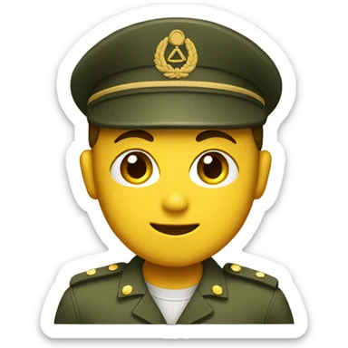 Can wearing army uniform  sticker