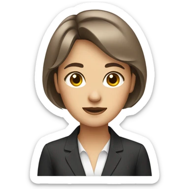  brown, shorthair, office lady sticker