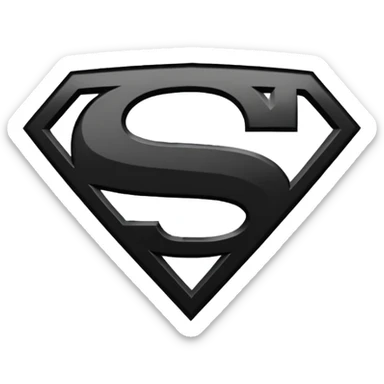 Superman Symbol batman v superman black white sticker