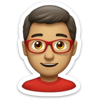 Troisième doit dans un coeur rouge sticker