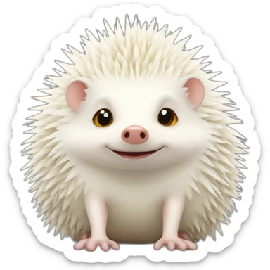 Hedgehog albino dark red eyes full body sticker