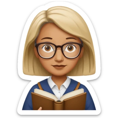 middle aged, The wise librarian sticker