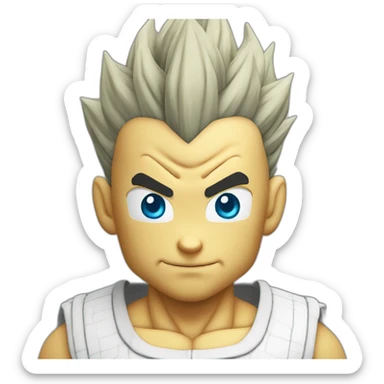 Dragon ball z en super forme blanc sticker