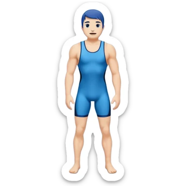 blue wrestling singlet sticker