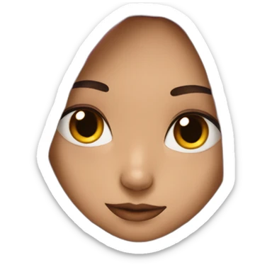 Billie eillish with her hair coloured in black and red  sticker