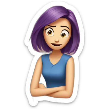 stressed-woman-style-disney-movie-inside out sticker