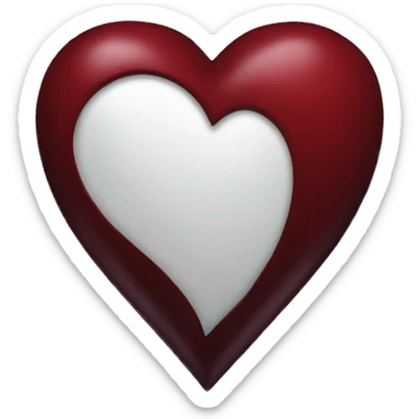 Dark red heart sticker