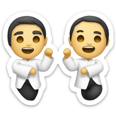 two Asian tai chi sticker