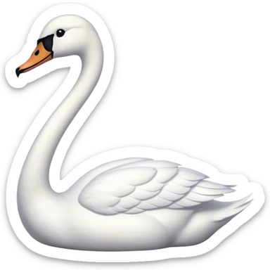 white swan sticker