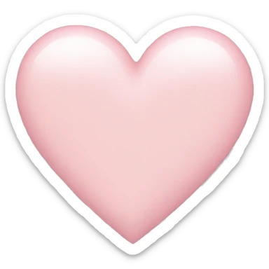 light pink heart  sticker