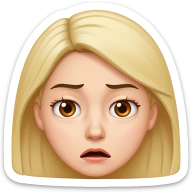 Annoyed confused and weirided out woman huhhh? sticker