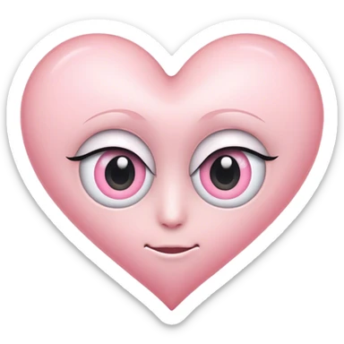 Light pink heart with one symmetrical eye sticker