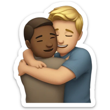 Cute hug sticker