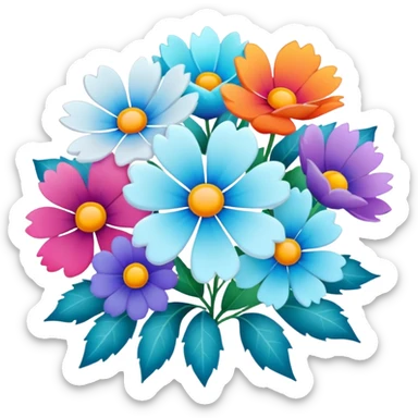 artic flowers bouquet   sticker