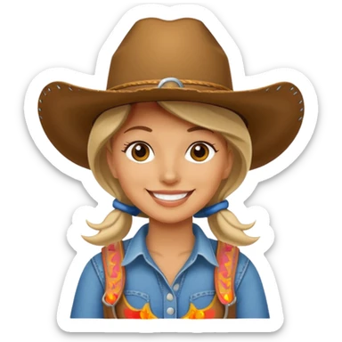 Cow girl  sticker