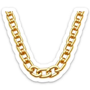 fantasy magic heavenly golden chains low poly sticker
