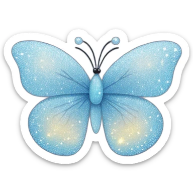 ice glitter butterfly sticker