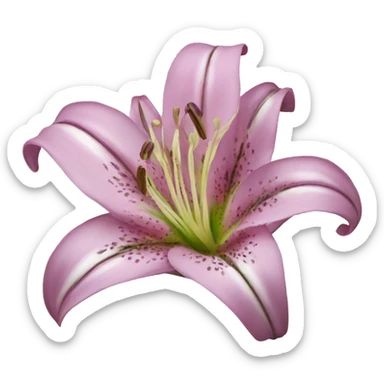 Lily flower sticker