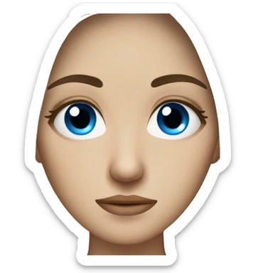 Exhausted brunette with blue eyes and eyebags sticker