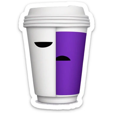 double cup stacked togheter with purple drink and white cu sticker