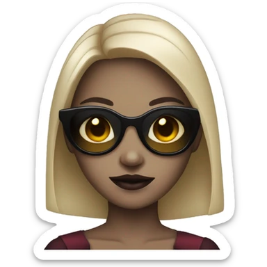 girl vampire with dark sunglasses sticker
