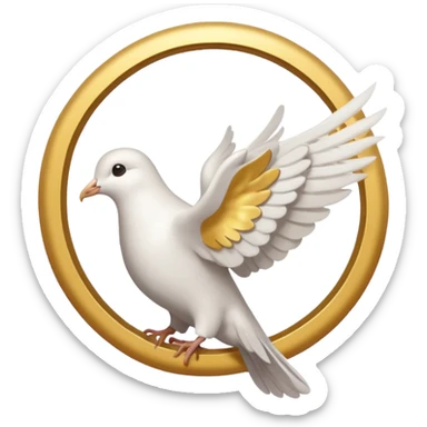 Dove with halo sticker