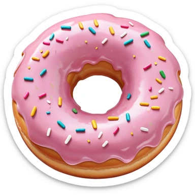 Light pink donut sticker