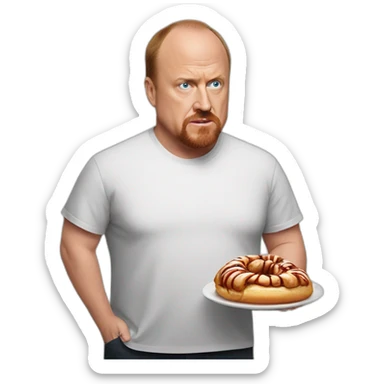 louis ck eating a cinnabon sticker