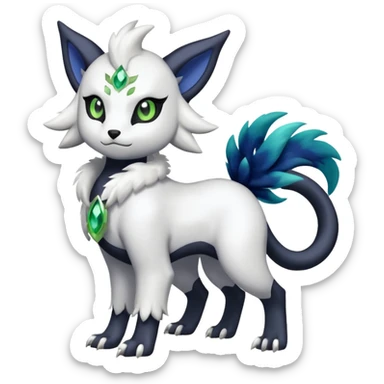 Zygarde-Delcatty-Absol-Sprigatito-fusion, full body sticker