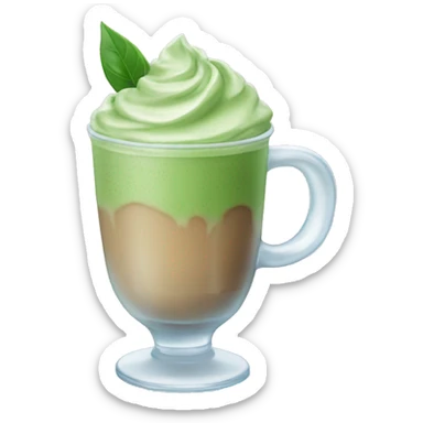 iced matcha latte with no whipped cream sticker