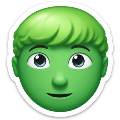 Magical green button sticker