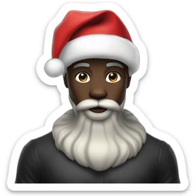 black panther in santa claus* sticker