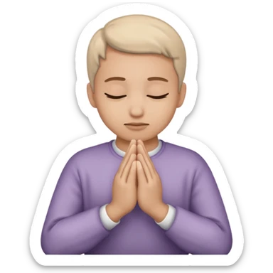 pray hands sticker