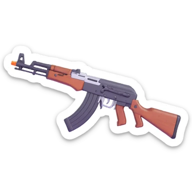 AK-47 weapon from Rust survival game sticker