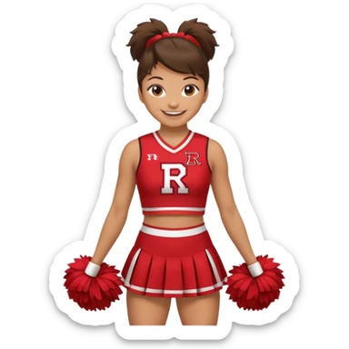 Rutgers full body Cheerleader sticker
