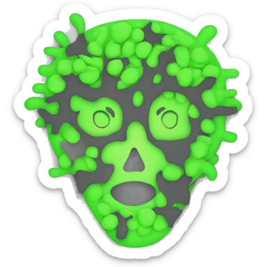 Neon green seringe sticker