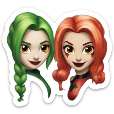 Harley Quinn et ivy sticker
