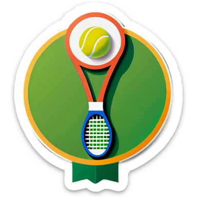 Tennis icon with a spring theme sticker