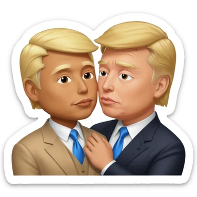 donald trump making out with elon musk sticker
