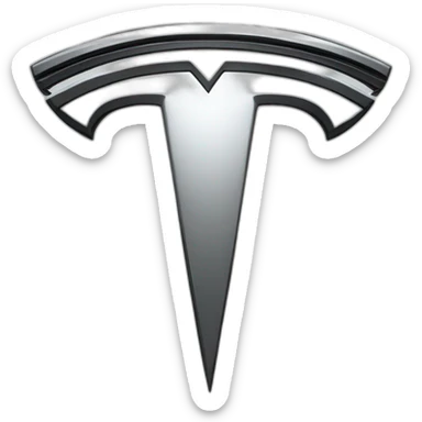 tesla logo sticker